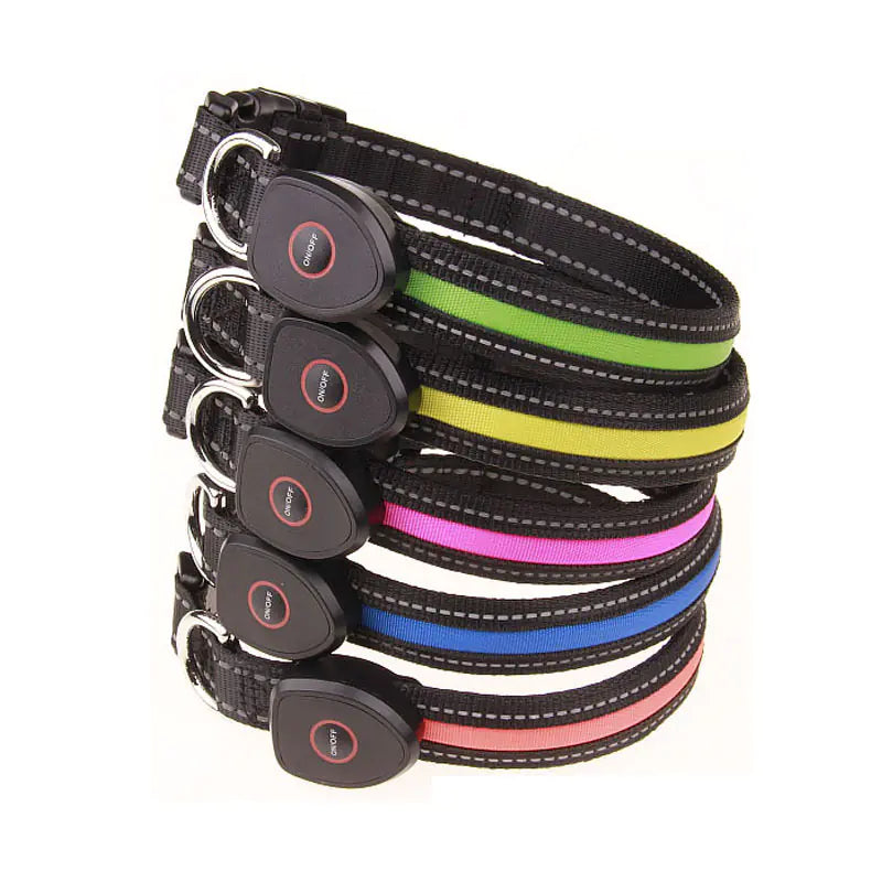 GlowSafe™ USB Rechargeable LED Dog Collar